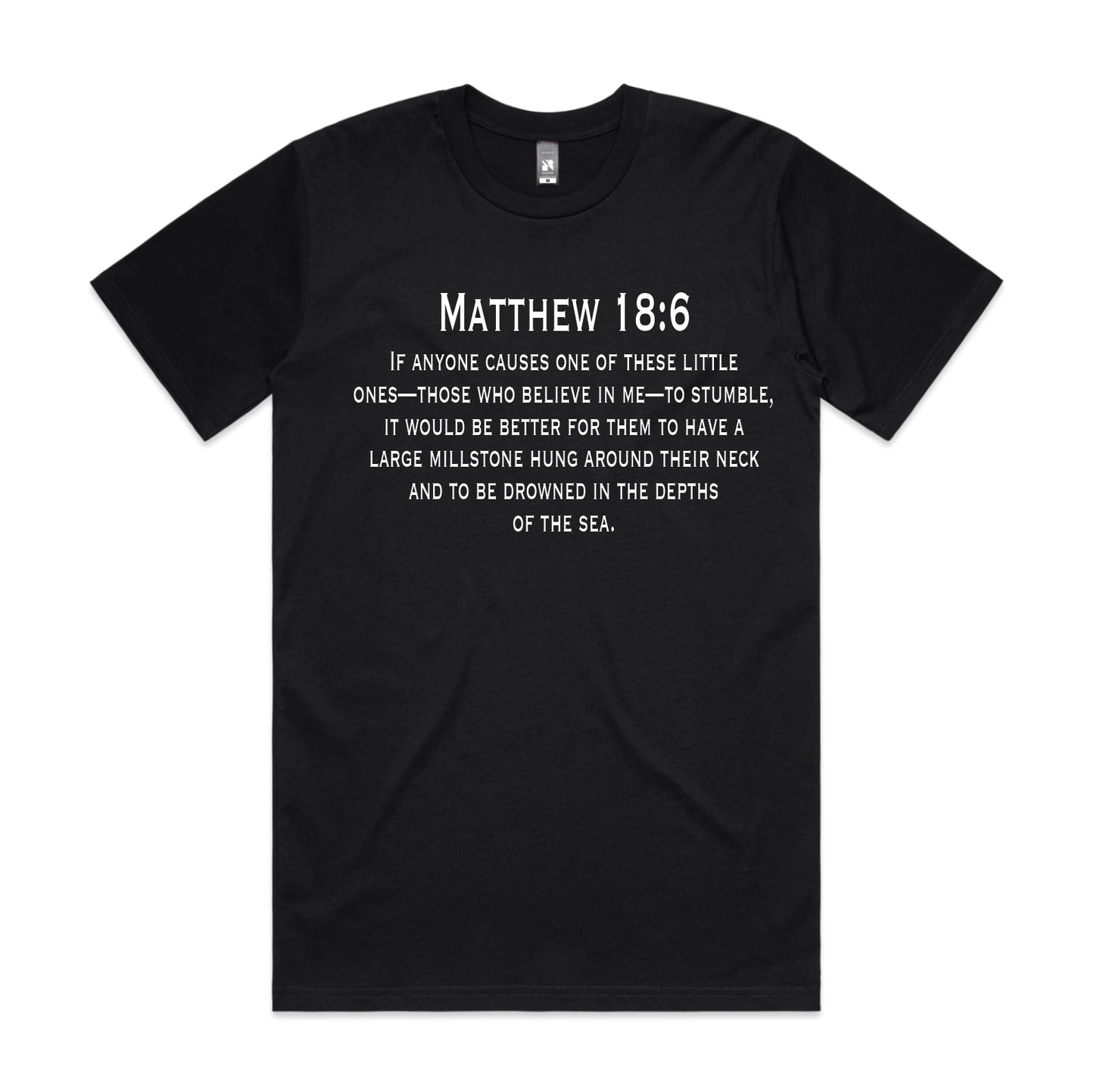 AMERICAN HOOD PATRIOT MATTHEW 18:6 TEE