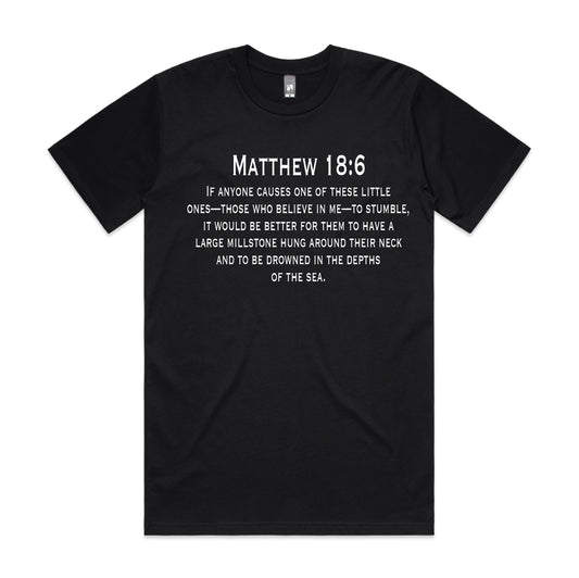 AMERICAN HOOD PATRIOT MATTHEW 18:6 TEE