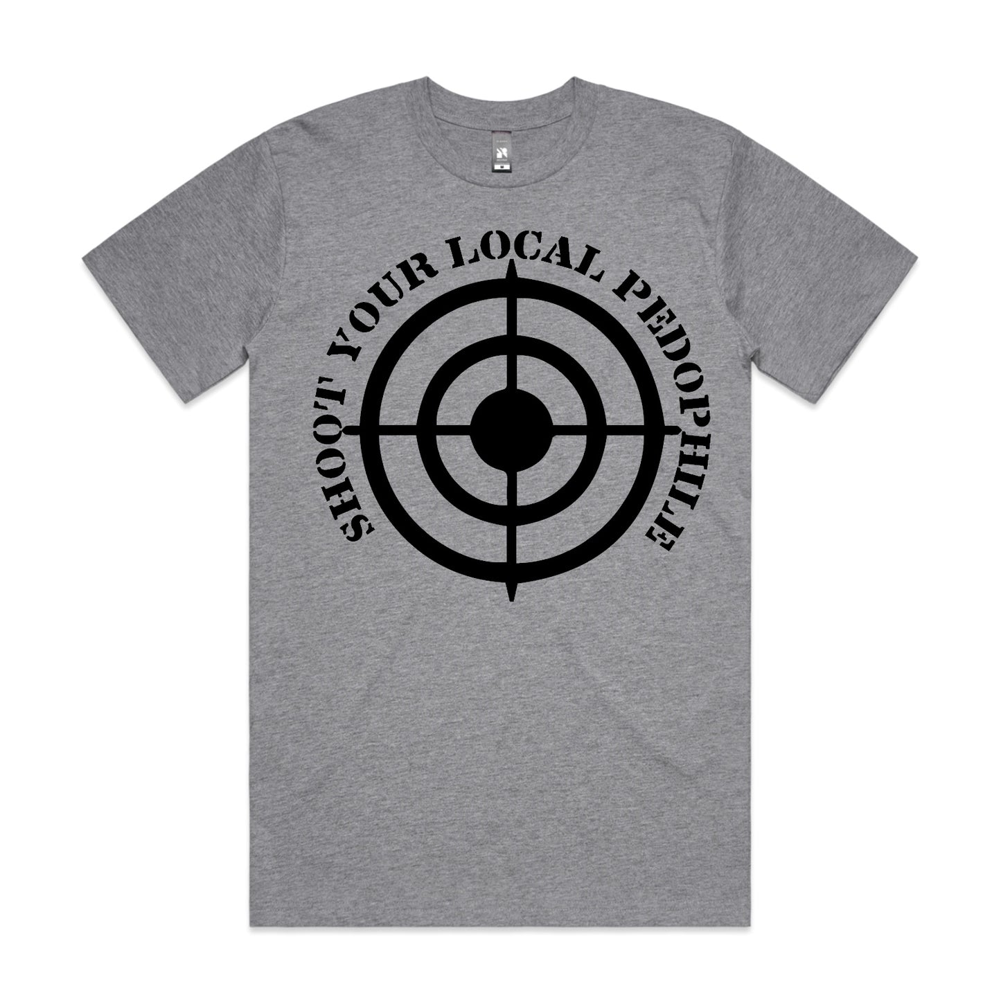 AMERICAN HOOD PATRIOT (CROSSHAIRS) GRAY TEE